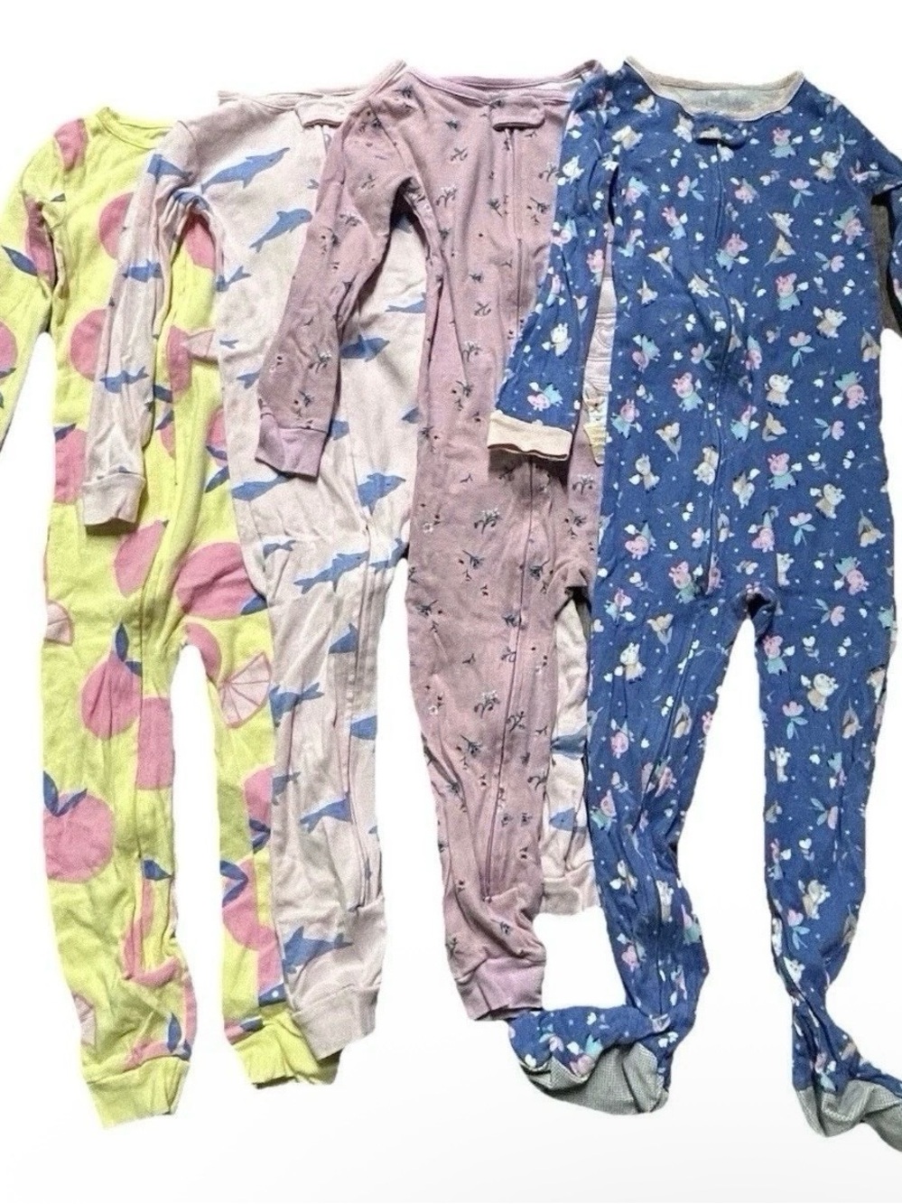 Toddler Girl One Piece Lightweight Footie Pajamas Size 4T